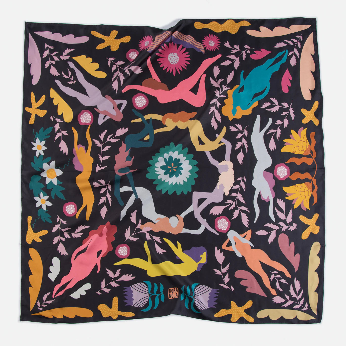 Chasing stories 90 silk twill scarf