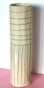 ORÉE - VASE TUBE RAYURES CONTRAIRES