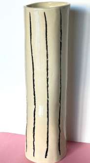 ORÉE - VASE TUBE RAYURES VERTICALES