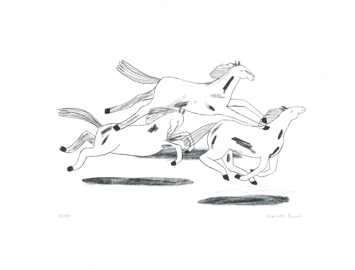 Affiche Charlotte Parent Chevaux sauvages