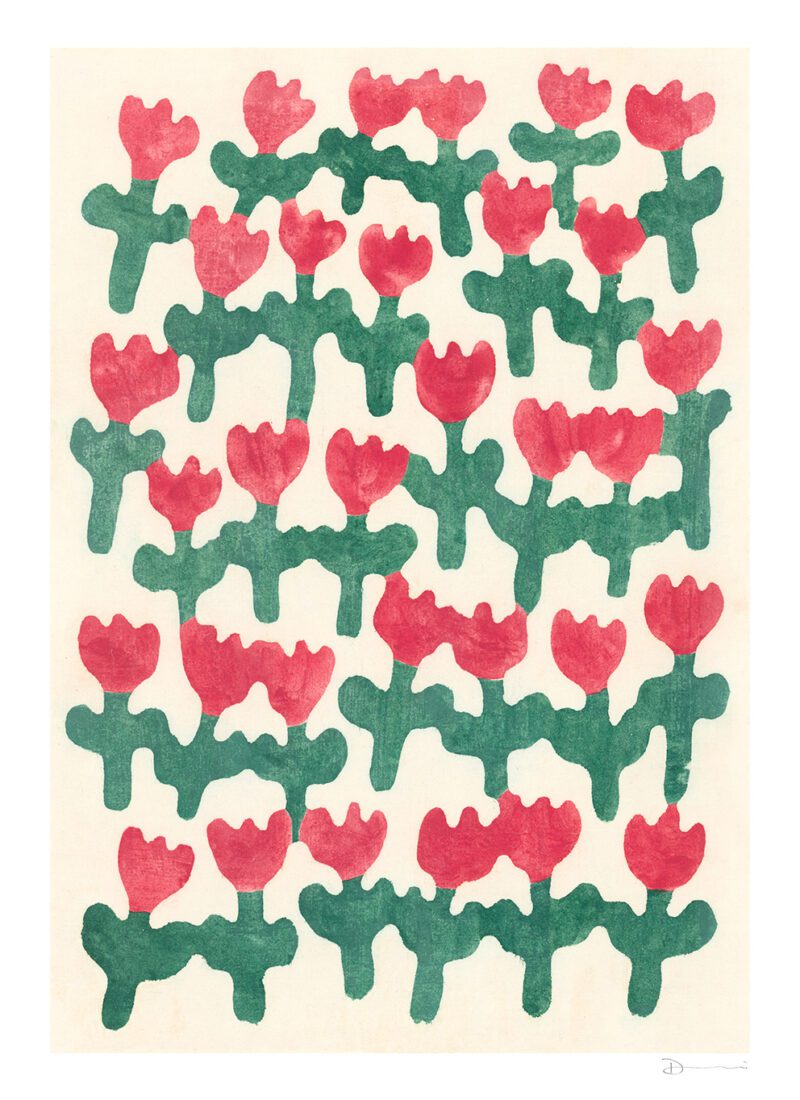AFFICHE TPC_DONCHI_DANCING RED FLOWERS
