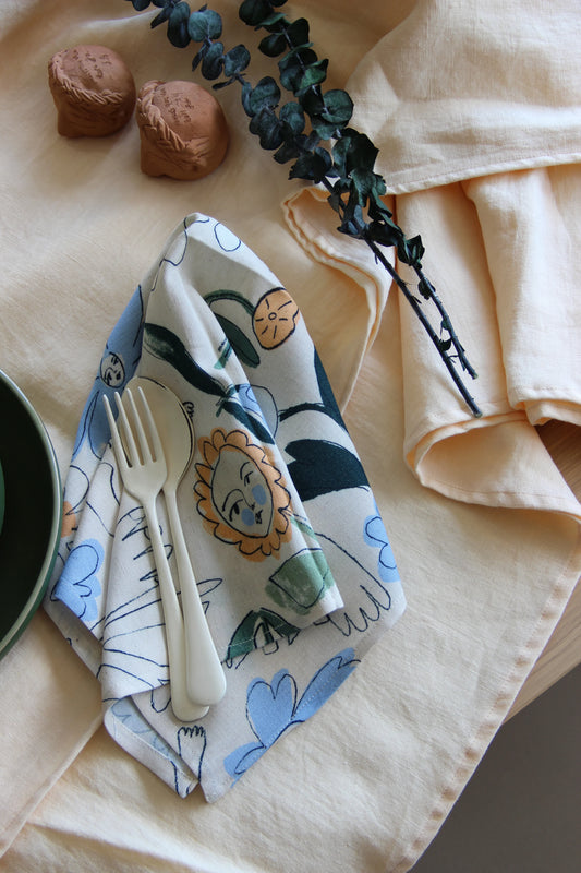 Serviette Eve Gravel X Julia GR Fille-fleur