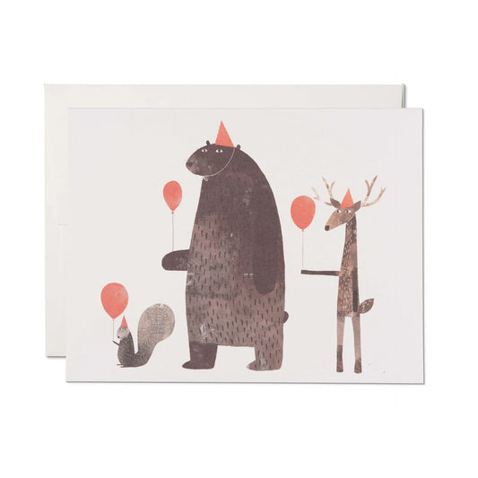 CARTE ANIMAUX EN FÊTE