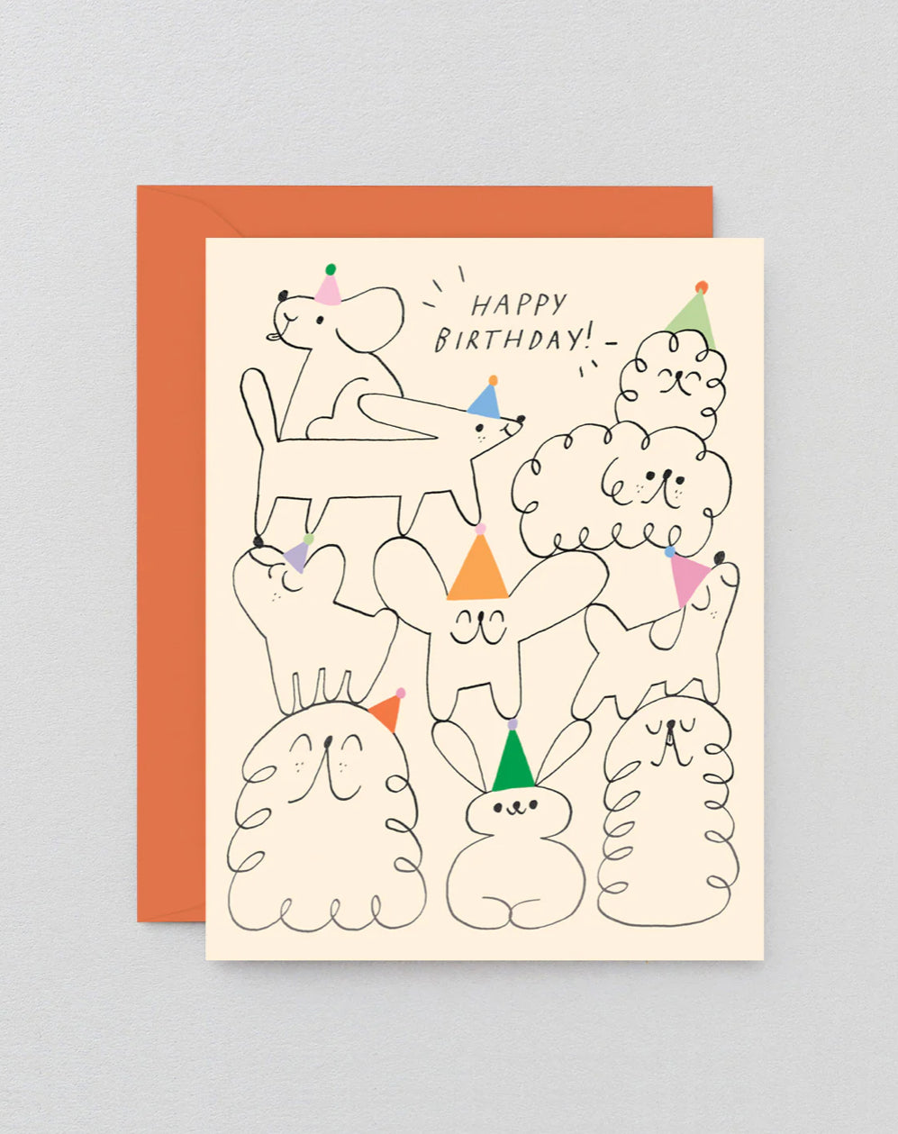 CARTE CHIENS EN FÊTE-HAPPY BIRTHDAY