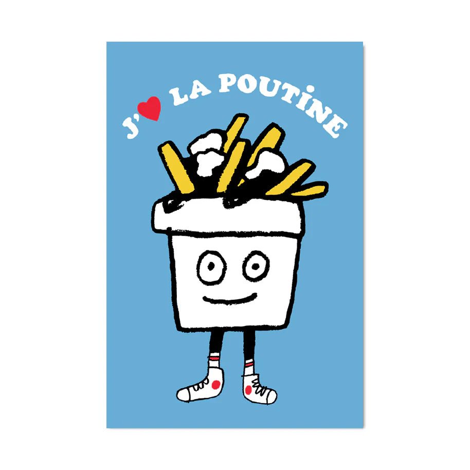POSTCARD I LOVE POUTINE