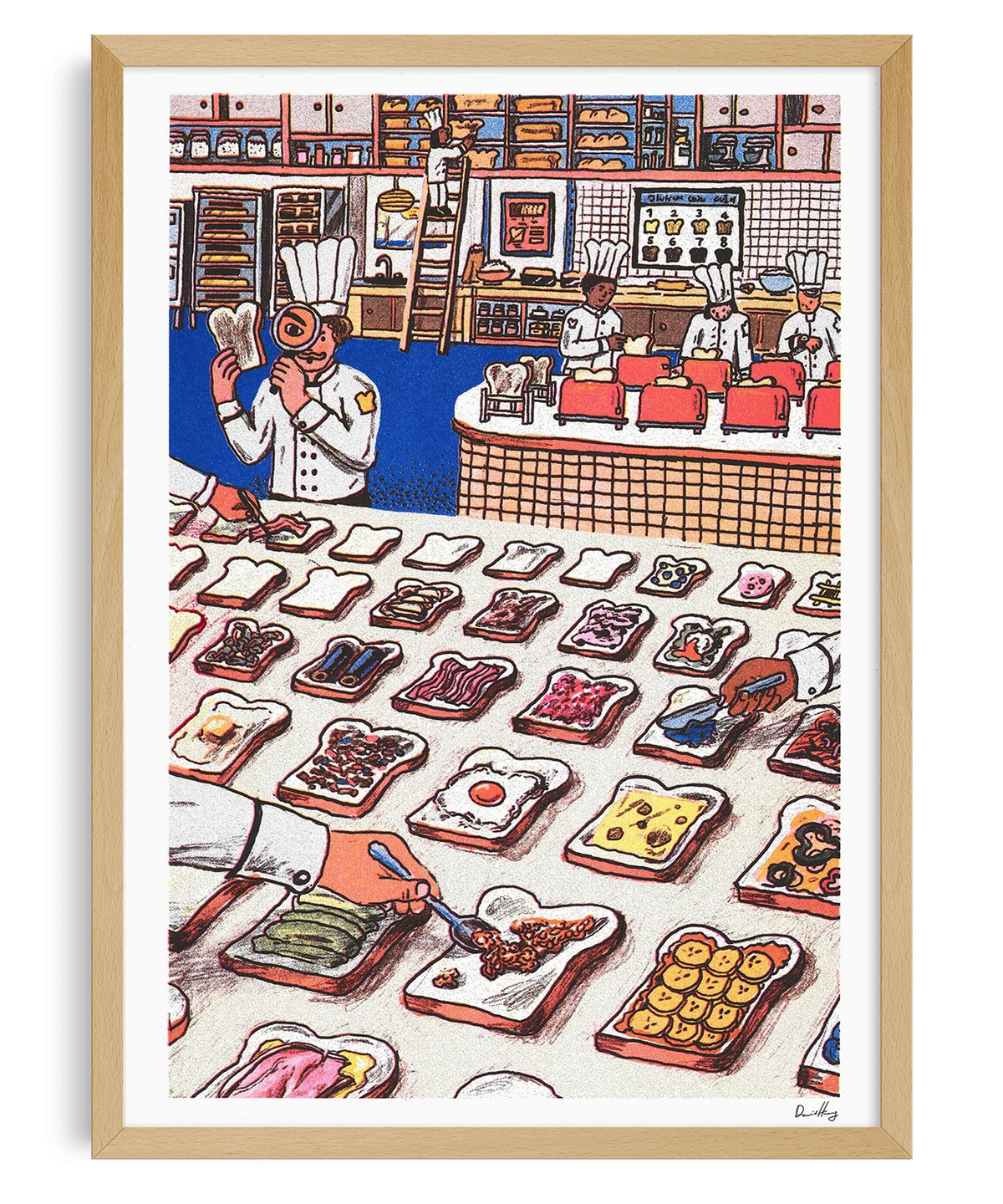 AFFICHE KIBLIND X DAVID HUANG - IF I RUN A TOAST RESTAURANT