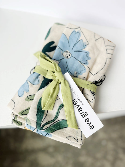 SERVIETTES DE TABLE FILLES-FLEURS