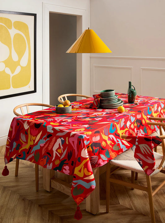 All the way nappe avec pompons