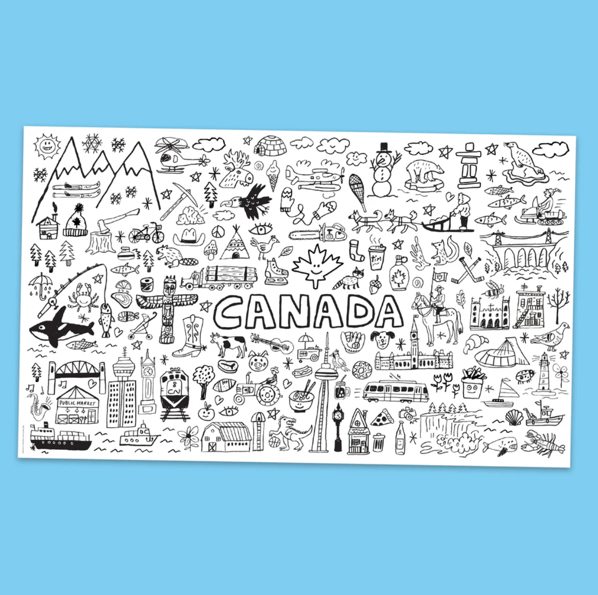 GIANT CANADA COLORING POSTER