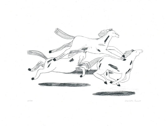 Affiche Charlotte Parent Chevaux sauvages