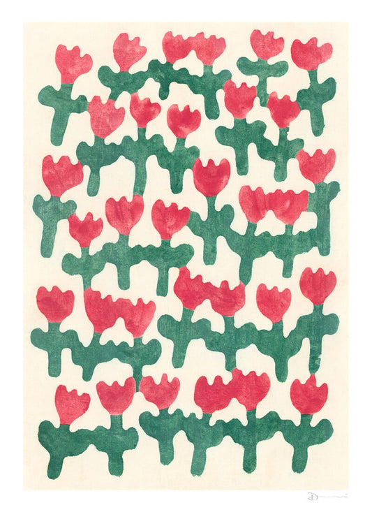 AFFICHE TPC_DONCHI_DANCING RED FLOWERS