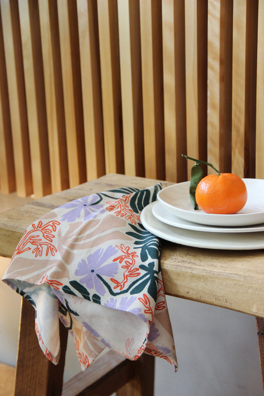 Serviette Eve Gravel X Julia GR Bouquet