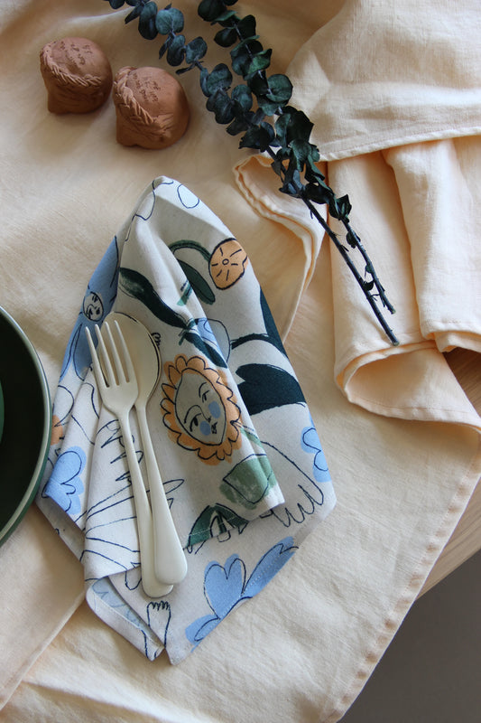 Serviette Eve Gravel X Julia GR Fille-fleur