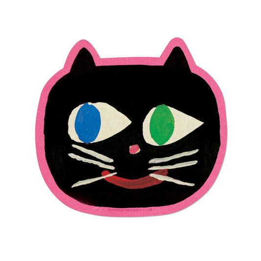 AUTOCOLLANT CHAT MOUSTACHU