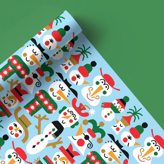 PAPIER D’EMBALLAGE BONHOMMES DE NEIGE