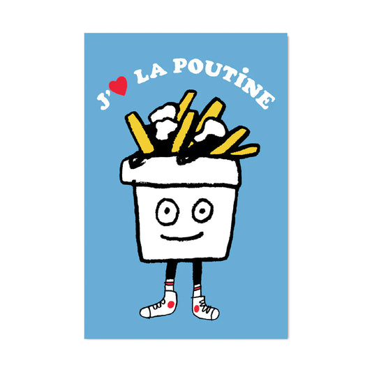 POSTCARD I LOVE POUTINE