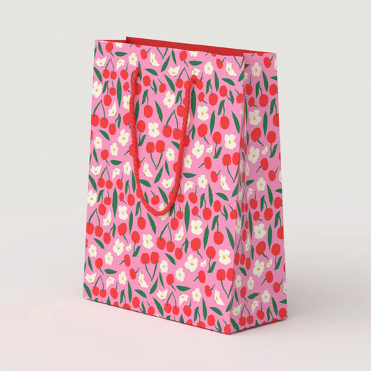 GIFT BAG FLOWERS &amp; CHERRIES