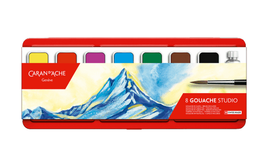 ENSEMBLE PEINTURE EN TABLETTES (8) GOUACHE STUDIO