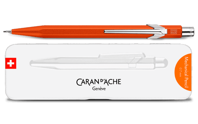 CARAN D'ACHE ORANGE 0.7 MM MECHANICAL PENCIL