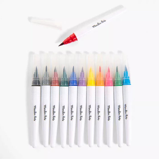 12 MOULIN ROTY BRUSH PENS