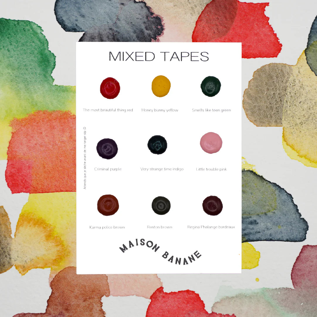 DOT CARD AQUARELLES MIXED TAPES