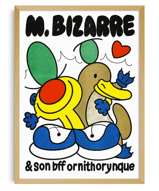 KIBLIND POSTER - MONSIEUR BIZARRE AND HIS PLATYPUS BFF