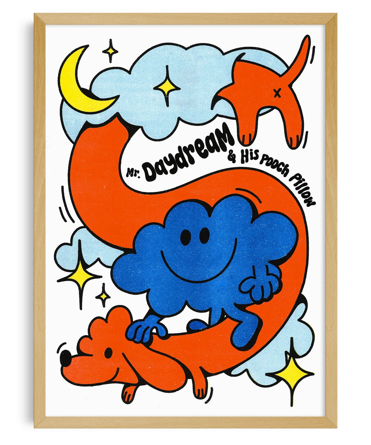 AFFICHE KIBLIND MR DAYDREAM & HIS POOCH PILLOW