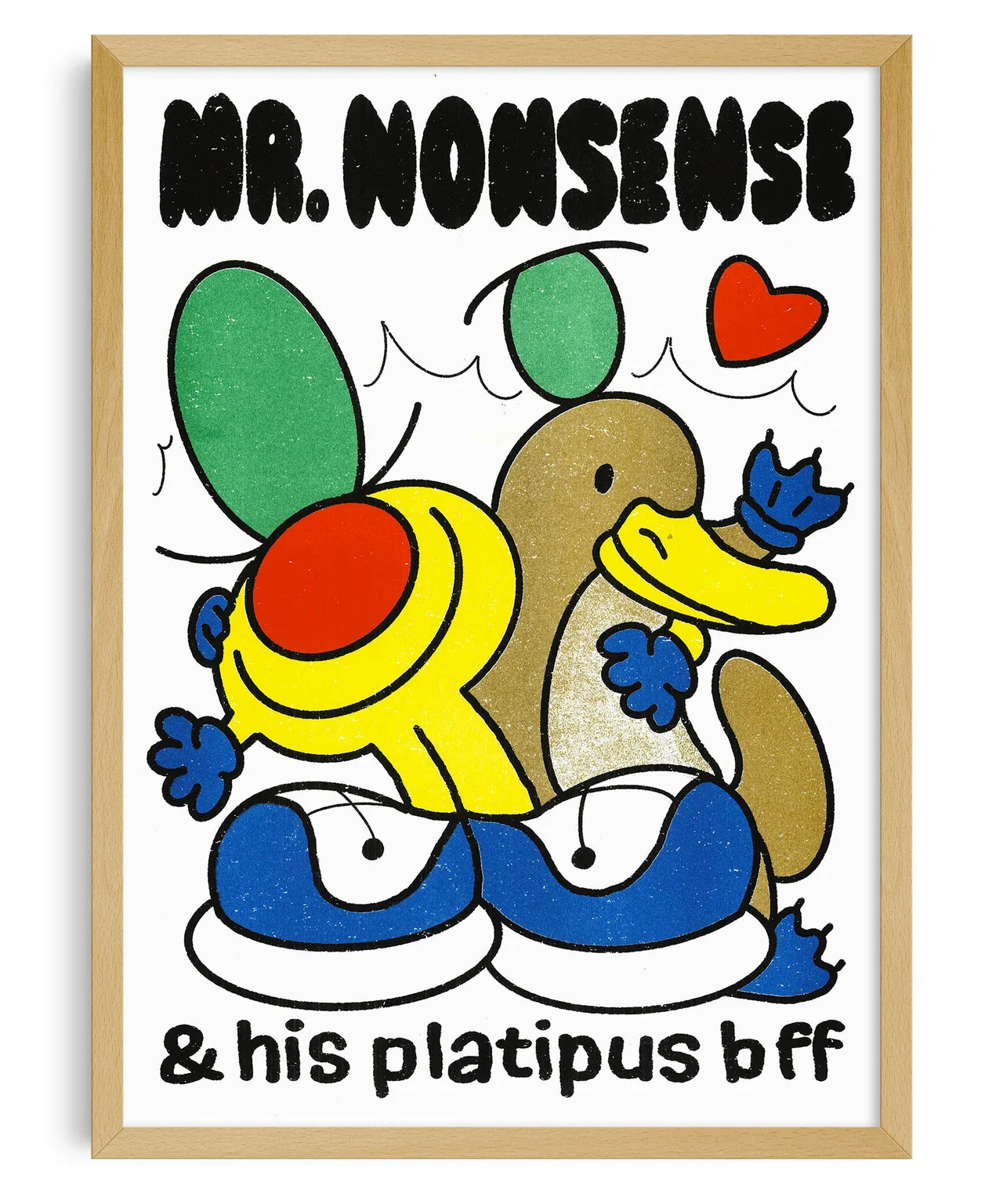 AFFICHE KIBLIND MR NONSENSE AND HIS PLATIPUS BFF