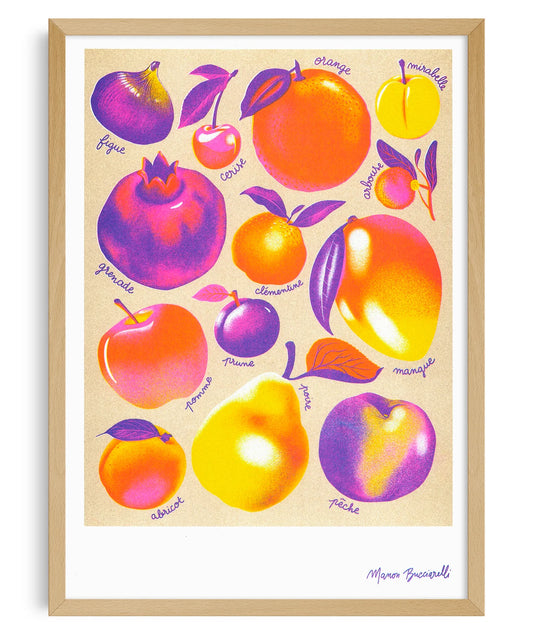 AFFICHE KIBLIND X MANON BUCCIARELLI - FRUITS