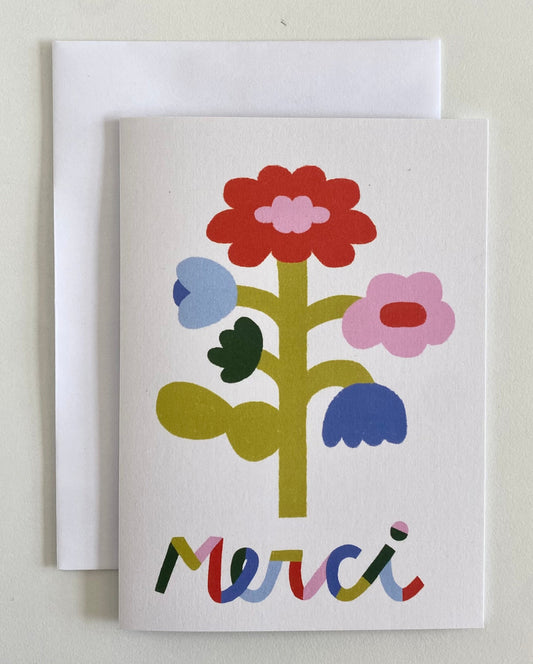 CARTE MERCI FLEURI