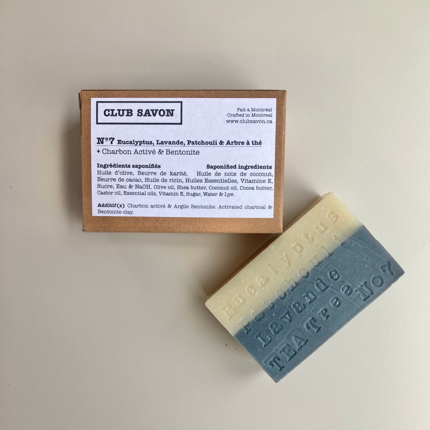 SAVON NO 7 EUCALYPTUS, LAVANDE, PATCHOULI ET ARBRE DE THÉ