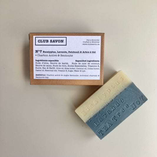 SAVON NO 7 EUCALYPTUS, LAVANDE, PATCHOULI ET ARBRE DE THÉ
