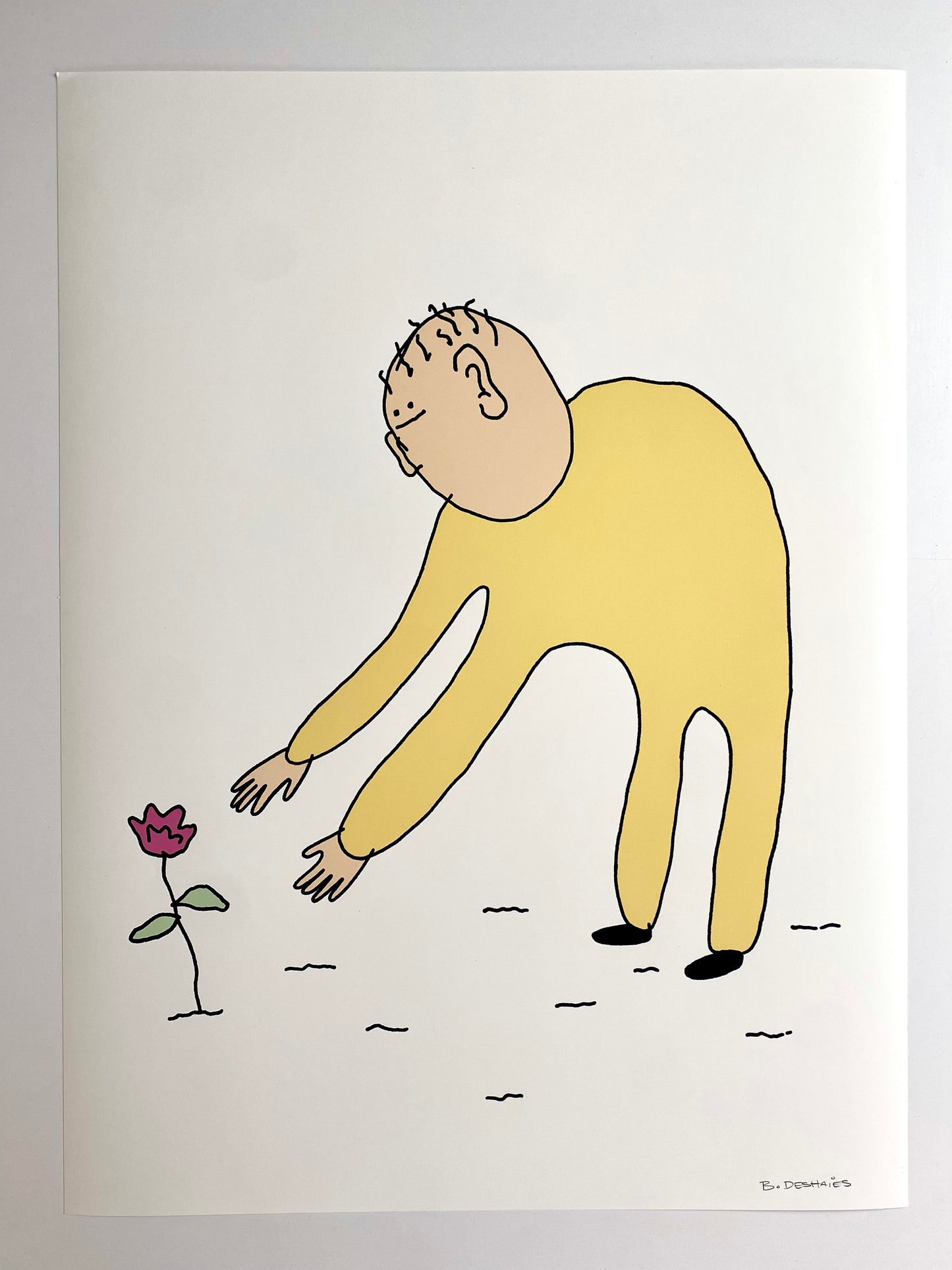 AFFICHE BENJAMIN DESHAIES_OH WOW C’EST MA FLEUR PRÉFÉRÉE ELLE EST TRÈS RARE !JE VAIS L’OFFRIR À LA PERSONNE QUE J’AIME LE PLUS AU MONDE