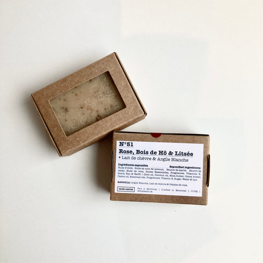 SAVON #51, ROSE, BOIS DE HÔ & LISTÉE