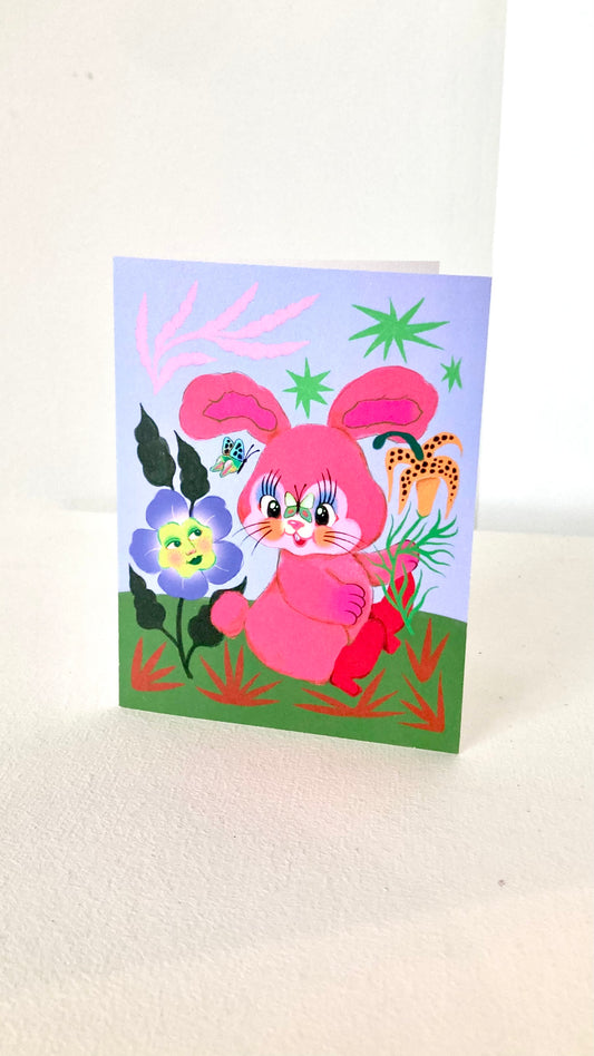 CARTE LAPIN COQUETS