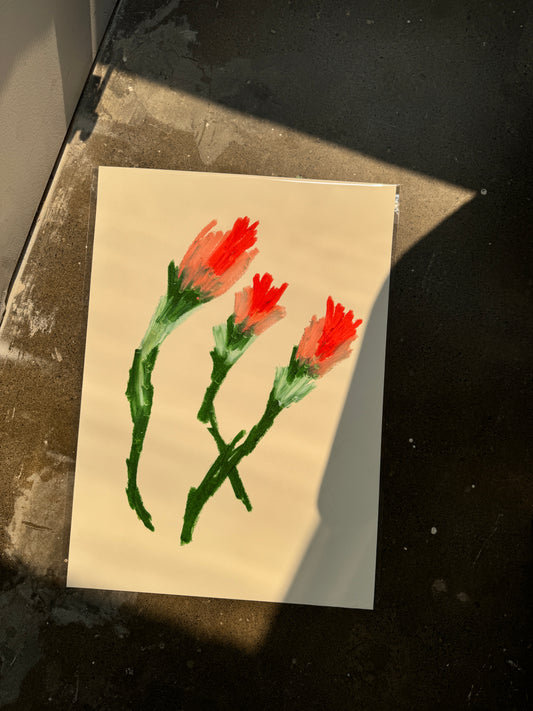 3 FLOWERS POSTER