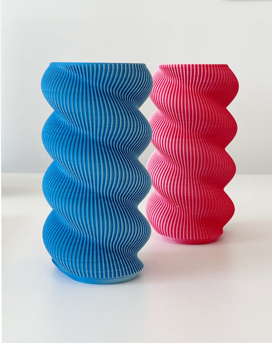 VASE SWIRL 2 COULEURS (PETIT)
