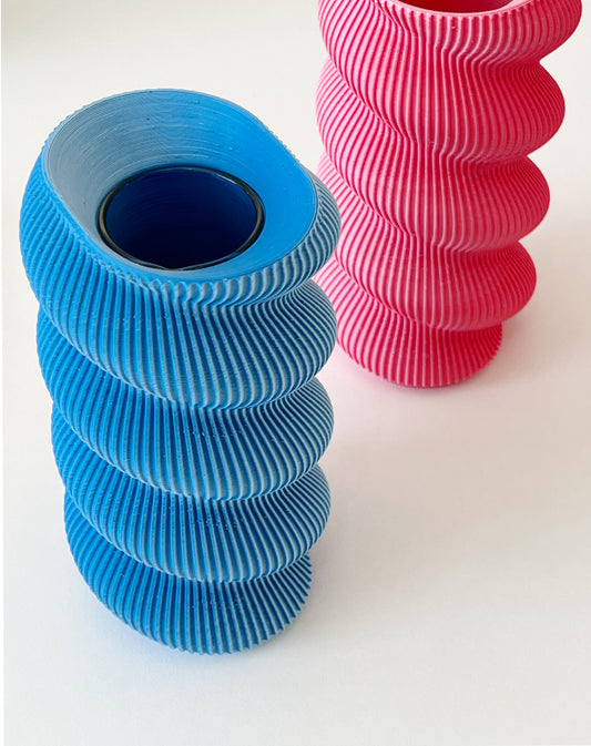 VASE SWIRL 2 COULEURS (PETIT)