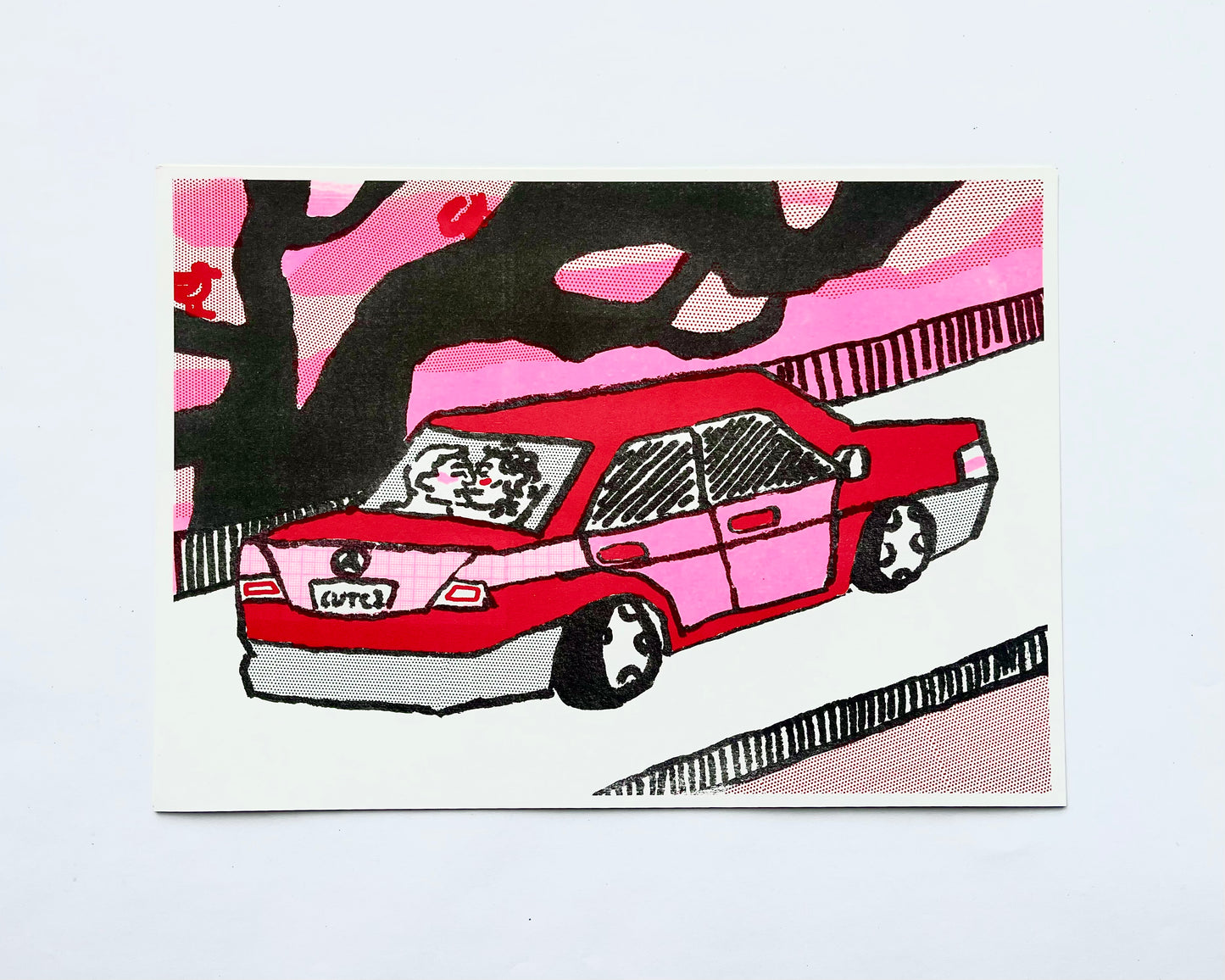 AFFICHE JESSE WARBY - LOVE CAR