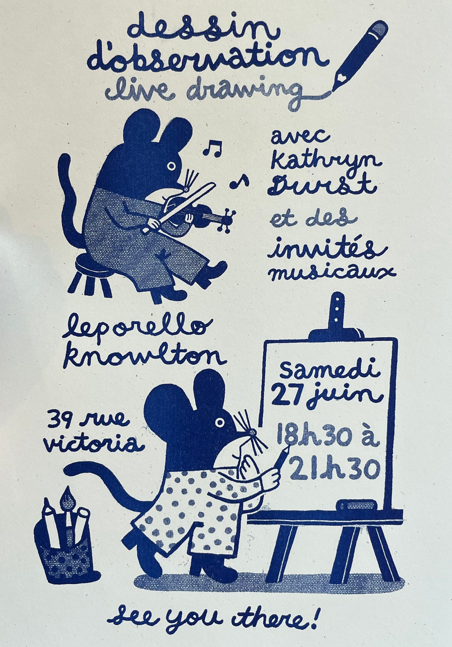 Dessin d'observation avec Kathryn Durst — 27 juin