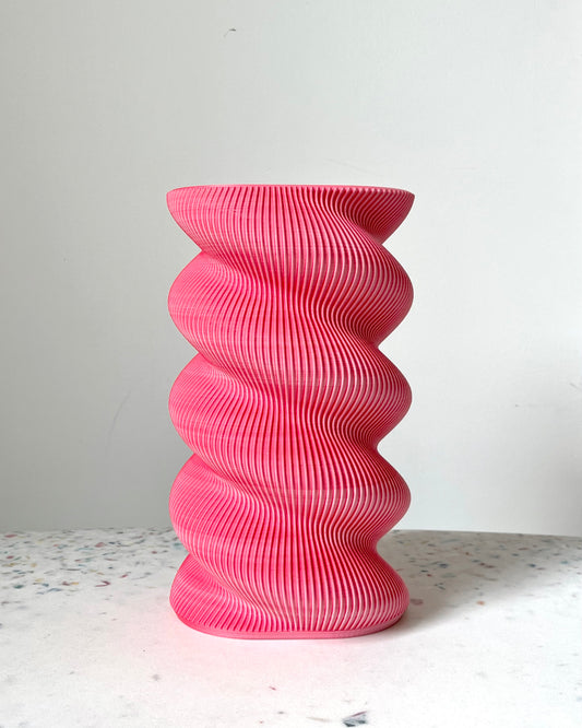 VASE SWIRL MORNA DEUX COULEURS - GRAND