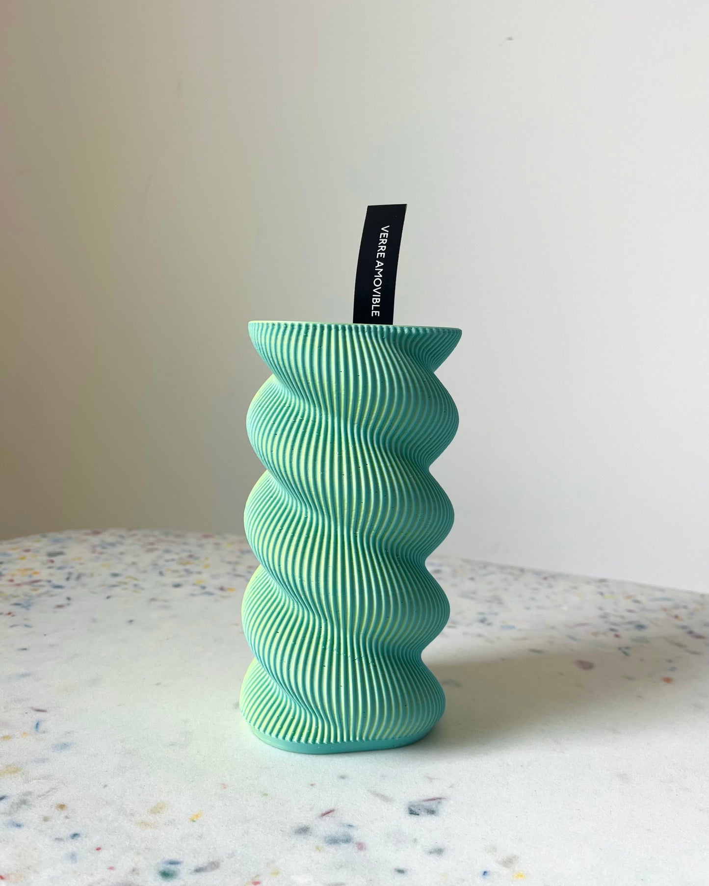 VASE SWIRL DEUX COULEURS - PETIT