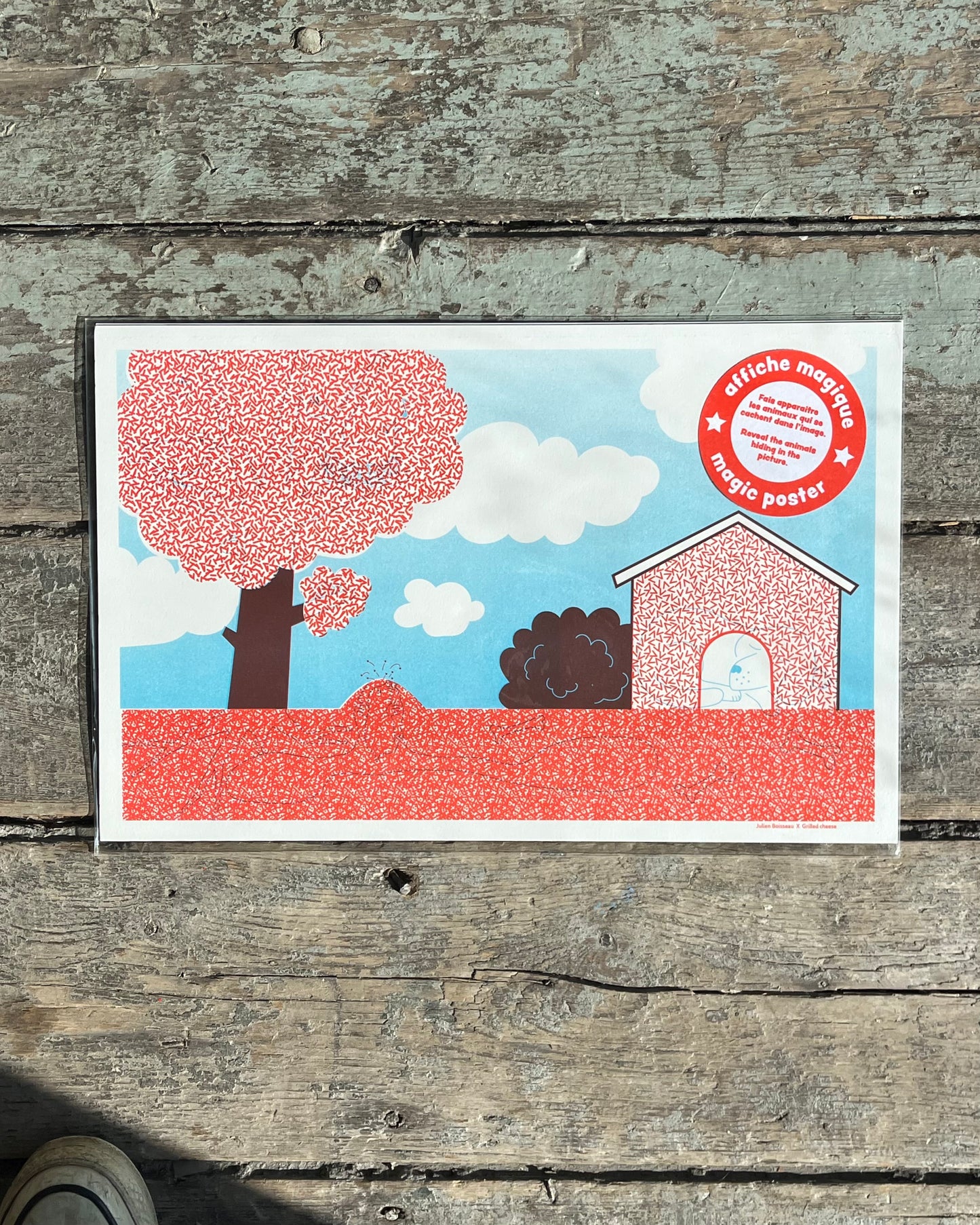 AFFICHE L'ABRICOT - LES ANIMAUX SE CACHENT