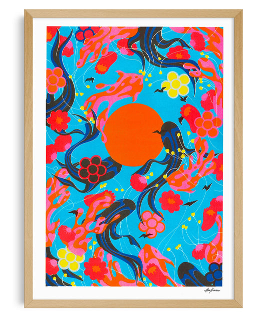 AFFICHE KIBLIND X ANNU KILPELÄINEN - IF II CLOSE MY EYES AND LOOK AT THE SUN