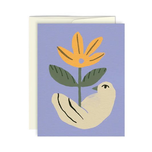 Carte Oiseau-fleur Paperole