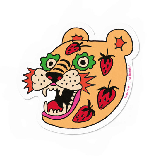 Autocollant Tigre-fraise Paperole