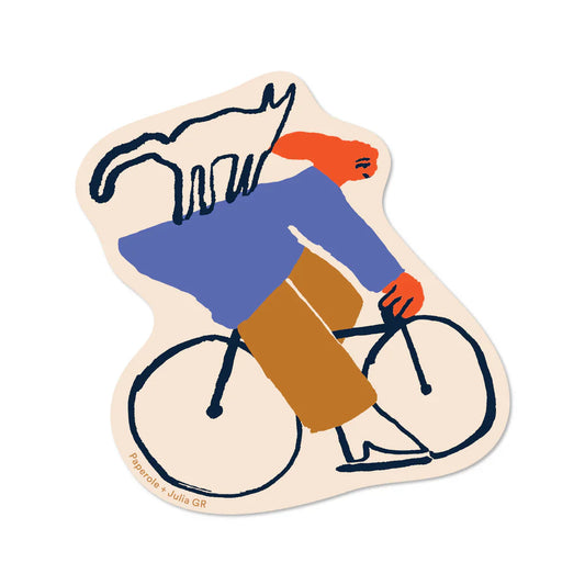 Autocollant balade à vélo Paperole
