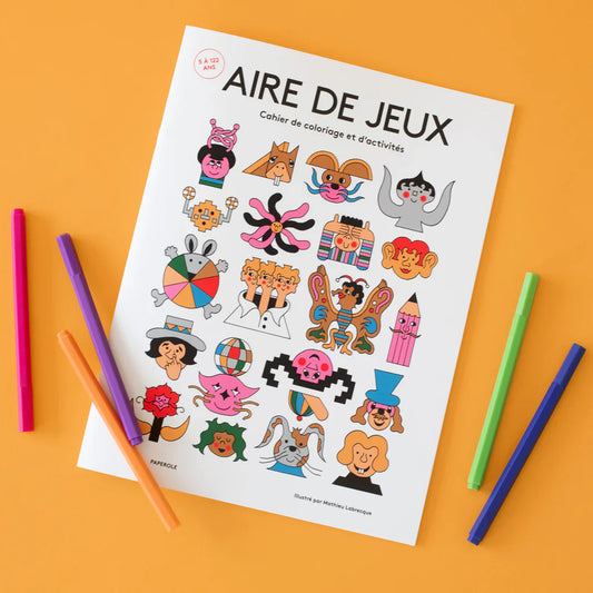 Cahier à colorier Aire de jeux Paperole