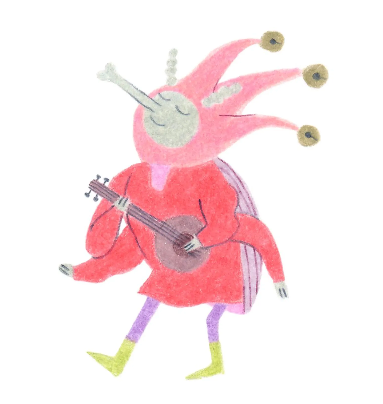 PINK KING'S JESTER STICKER
