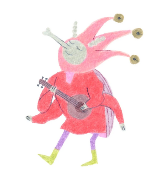 PINK KING'S JESTER STICKER
